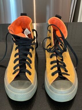 Men’s Converse CX Chuck Taylor’s High-Top in Mustard Yellow with Black Laces